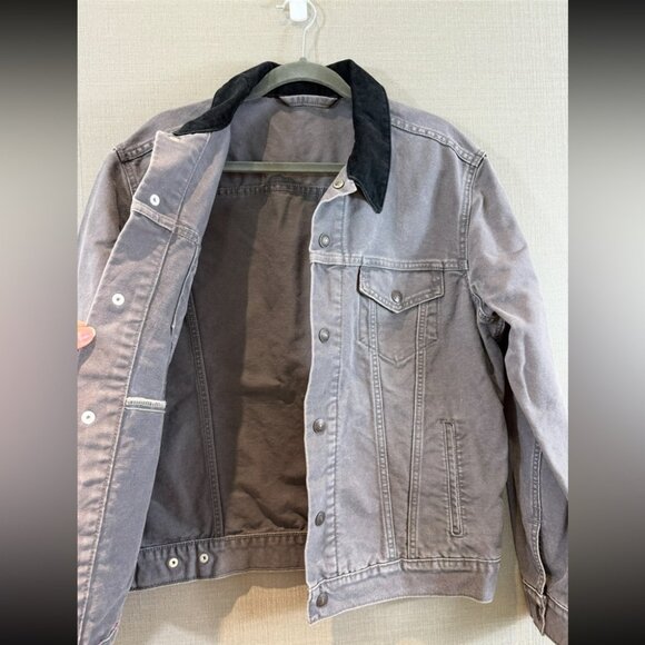 Levi’s Trucker Denim Jacket Gray Black - Picture 4 of 7